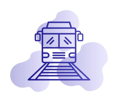 tren simgesi vektör illüstrasyonu 