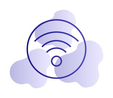 wifi simgesi, vektör illüstrasyonu basit tasarım