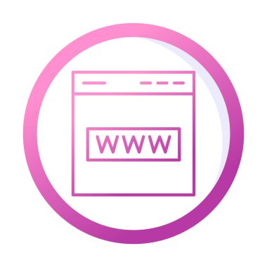 Basit web sitesi arayüzü simgesi, vektör illüstrasyonu