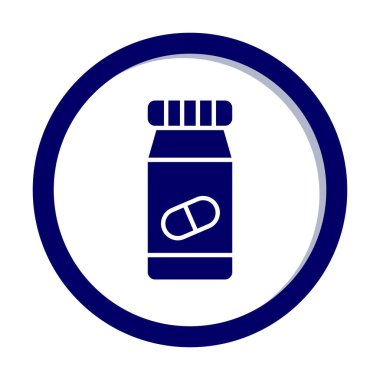 Hapları şişe simge vektör çizim