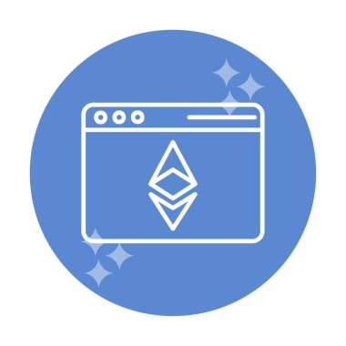 Ethereum Tarayıcı simgesi, vektör biçimi