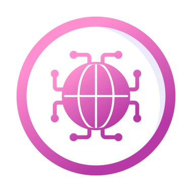 Digtal Dünya web simgesi vektör çizimi