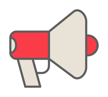 megafon simgesi, vektör illüstrasyonu