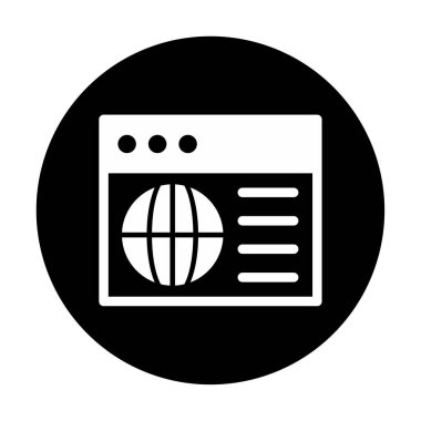 Basit web sitesi arayüzü simgesi, vektör illüstrasyonu