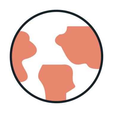 Dünya küresel ikonunun vektör illüstrasyonu