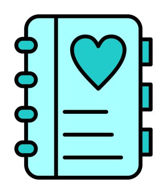 not defteri simgesi soyut arkaplan vektöründe izole edildi