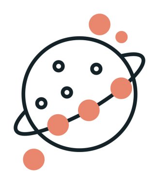 Gezegenler simgesi, vektör illüstrasyonu