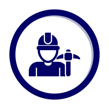 Madenci simgesi vektör illüstrasyonu