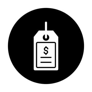 Basit fiyat etiketi simgesi, vektör çizim
