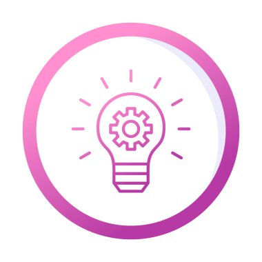 Fikir ampul ikonu vektör illüstrasyonu             