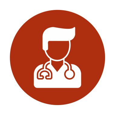 Erkek doktor simgesi, vektör illüstrasyon tasarımı
