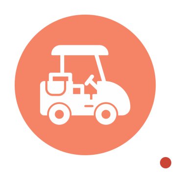 Golf Caddy simgesi, vektör illüstrasyonu