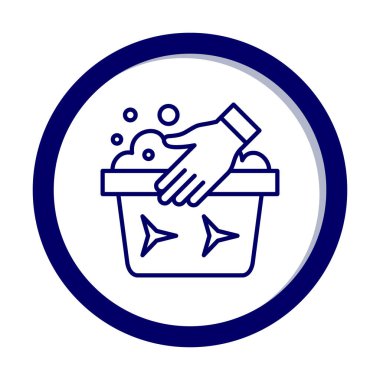 Basit El Yıkama simgesi, vektör illüstrasyonu