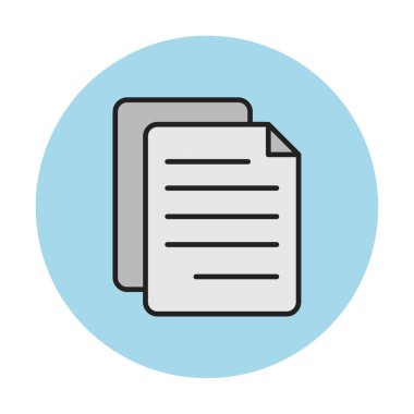 belge düz simgesi, vektör illüstrasyonu 