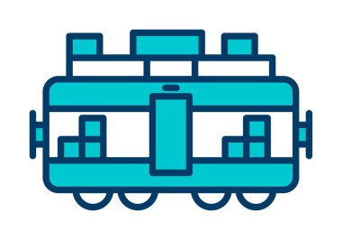 Tren kargosunun vektör çizimi