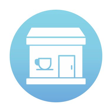 Kahve dükkanı ikonu. Basit logo