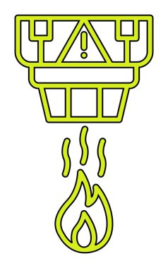 Duman dedektörü web simgesi vektör çizimi