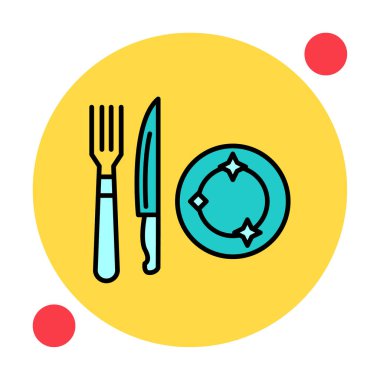 Çatal bıçak ağı simgesi, vektör illüstrasyonu