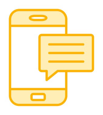 Basit sohbet simgesi, konuşma balonu, vektör illüstrasyonu