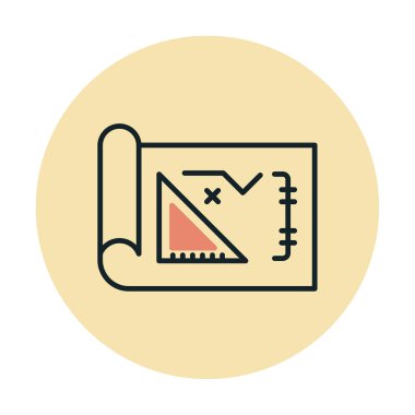 Şablon simgesi, vektör illüstrasyonu basit tasarım