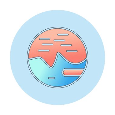 Gezegenler simgesi, vektör illüstrasyonu