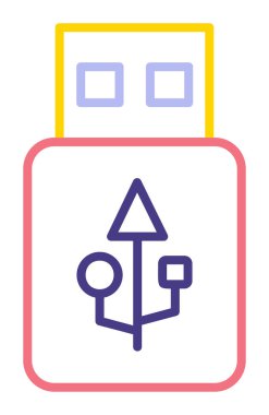 Web için usb flash simgesi.