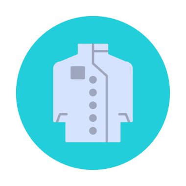 Chef Coat web simgesi, vektör illüstrasyonu