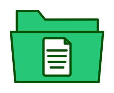 klasör renkli vektör simgesi 