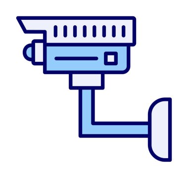 Basit bir CCTV kamera simgesi, vektör illüstrasyonu