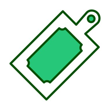 Kesme tahtası simgesi, vektör illüstrasyonu