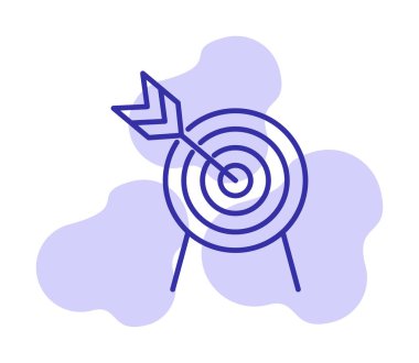 Basit hedef simgesi, hedef, vektör illüstrasyonu