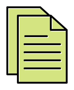 belge ikon vektör illüstrasyonu