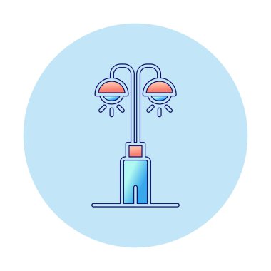 Park lambası simgesinin vektör illüstrasyonu