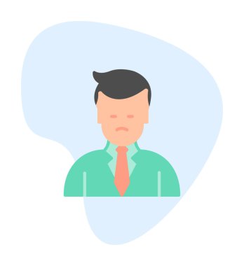 Basit Restoran Yöneticisi simgesi, vektör illüstrasyonu