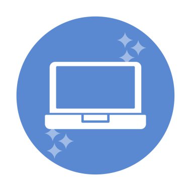 dizüstü bilgisayar simgesi, vektör illüstrasyonu basit tasarım 