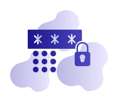 Şifre güvenlik renk simgesi 