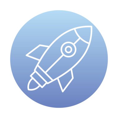 Roketin vektör çizimi. Başlangıç konsepti