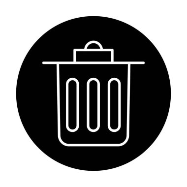 Çöp kutusu simgesi, Sembolü Sil, vektör illüstrasyonu