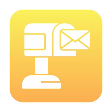 posta kutusu simgesi, vektör illüstrasyonu basit tasarım