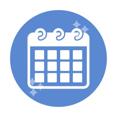 Takvim düzlüğü simgesi, vektör illüstrasyonu 