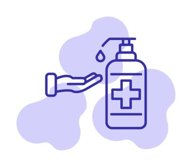 Basit El Yıkama simgesi, vektör illüstrasyonu