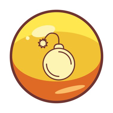 Bomba yassı ikon. vektör renk çizimi
