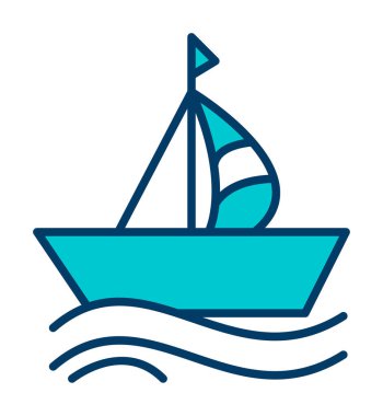 tekne ikonu vektör çizimi tasarımı 