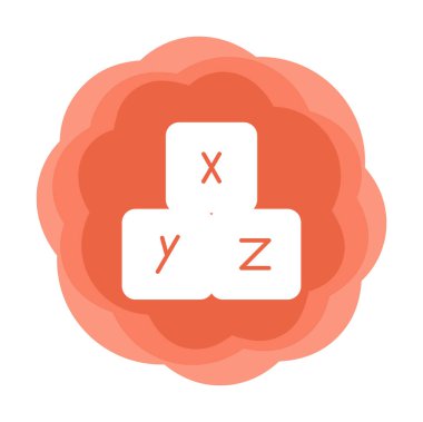 alfabe küpleri web simgesi, vektör illüstrasyonu