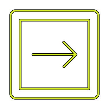 Sağ Ok simgesi, vektör illüstrasyonu basit tasarım