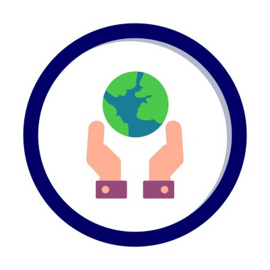 earth icon, vector illustration simple design