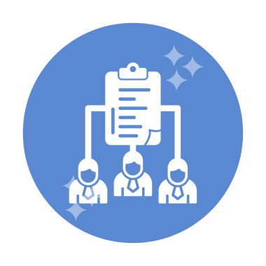 Work Distribution web icon, vector illustration 