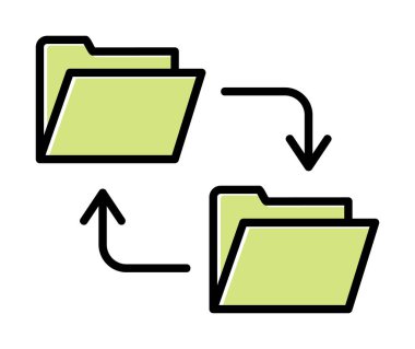 Basit Veri Aktarımı simgesi, vektör illüstrasyonu