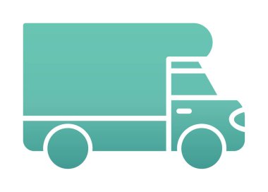 Van düz vektör simgesi