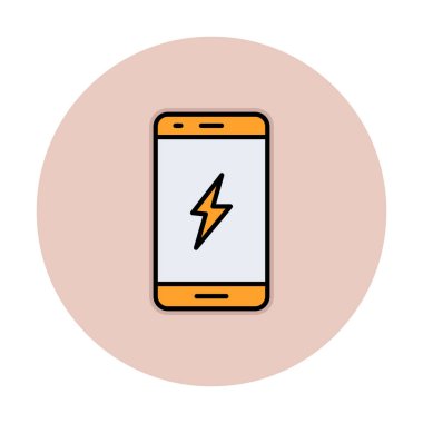 Mobil simge vektör illüstrasyonunu şarj et